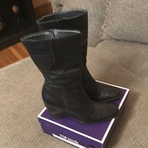 Franco Sarto Black Wedge Shoes Sleek Design